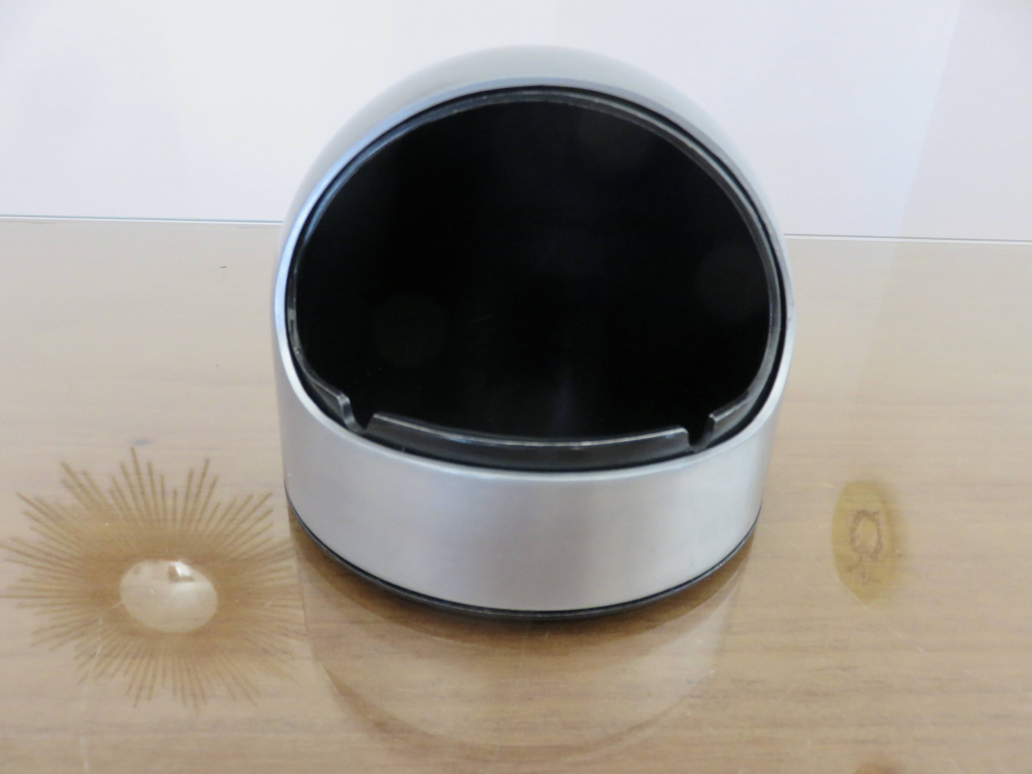 Vintage rotating ashtray "kasco" germany 1960-1970, aluminium