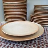 Set of 4 flat plates grès CNP Village France