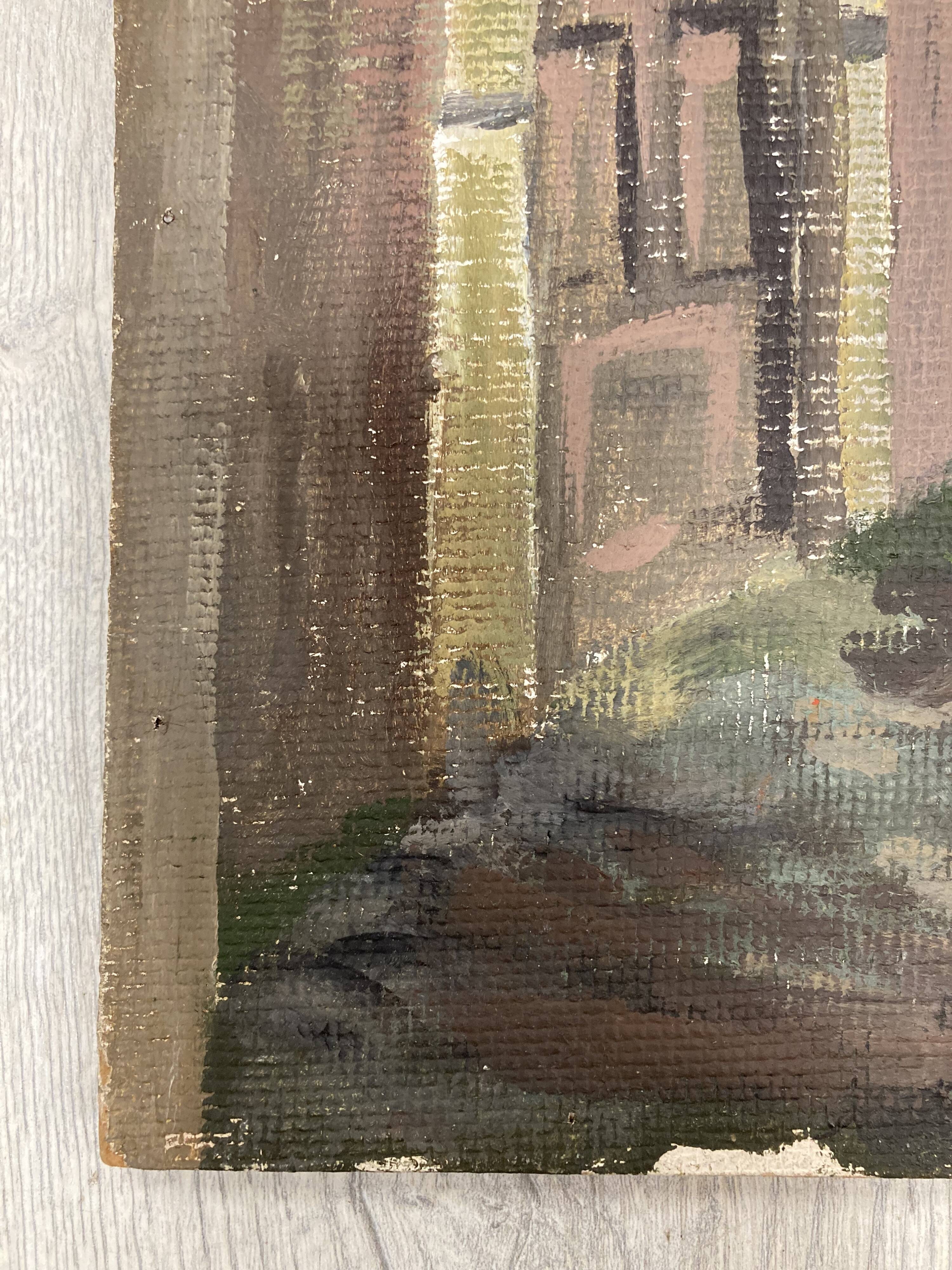 Oil on vintage panel