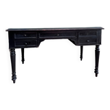 Office XIXth lacquered black and under hand beveled glass