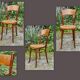 Art Nouveau bistro chair in curved wood
