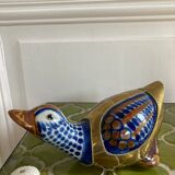 Brass duck and ceramic
