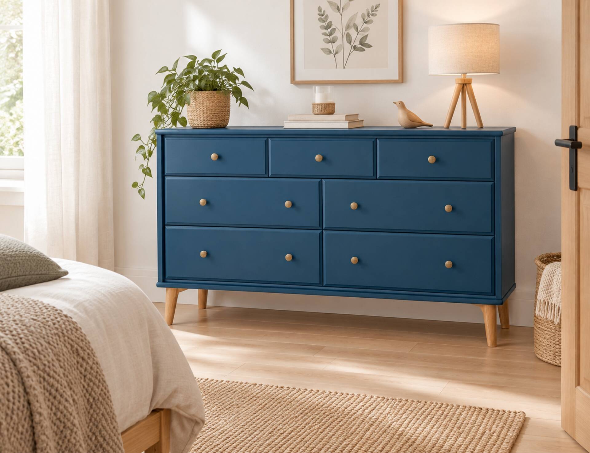 Large chest of drawers blue ganne