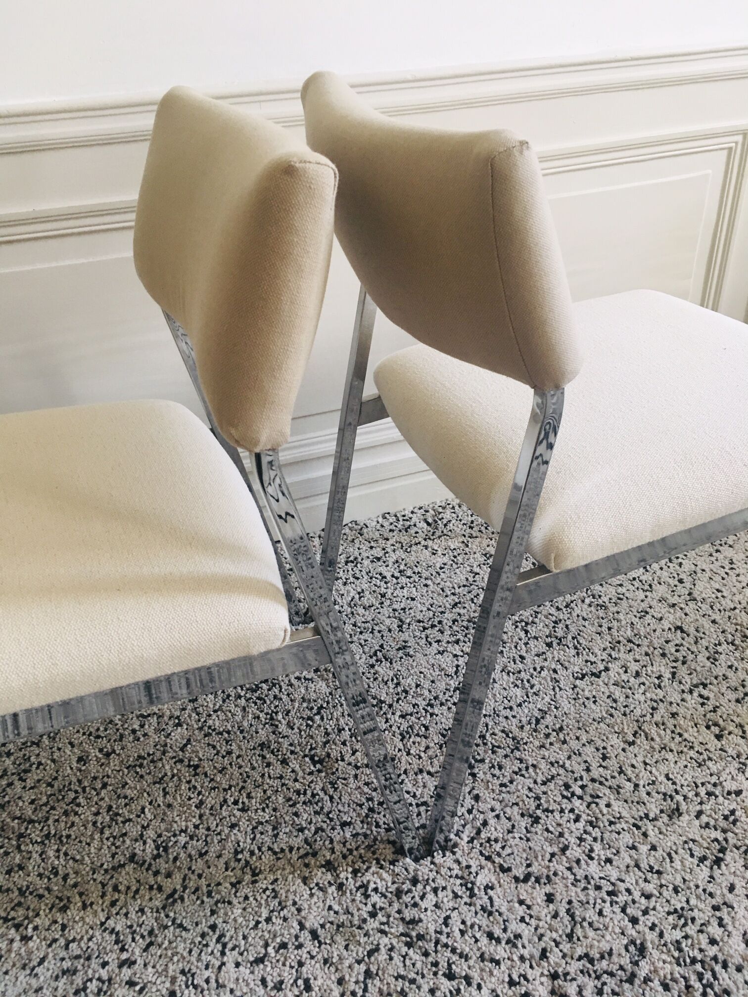 Pair of seats wide vintage