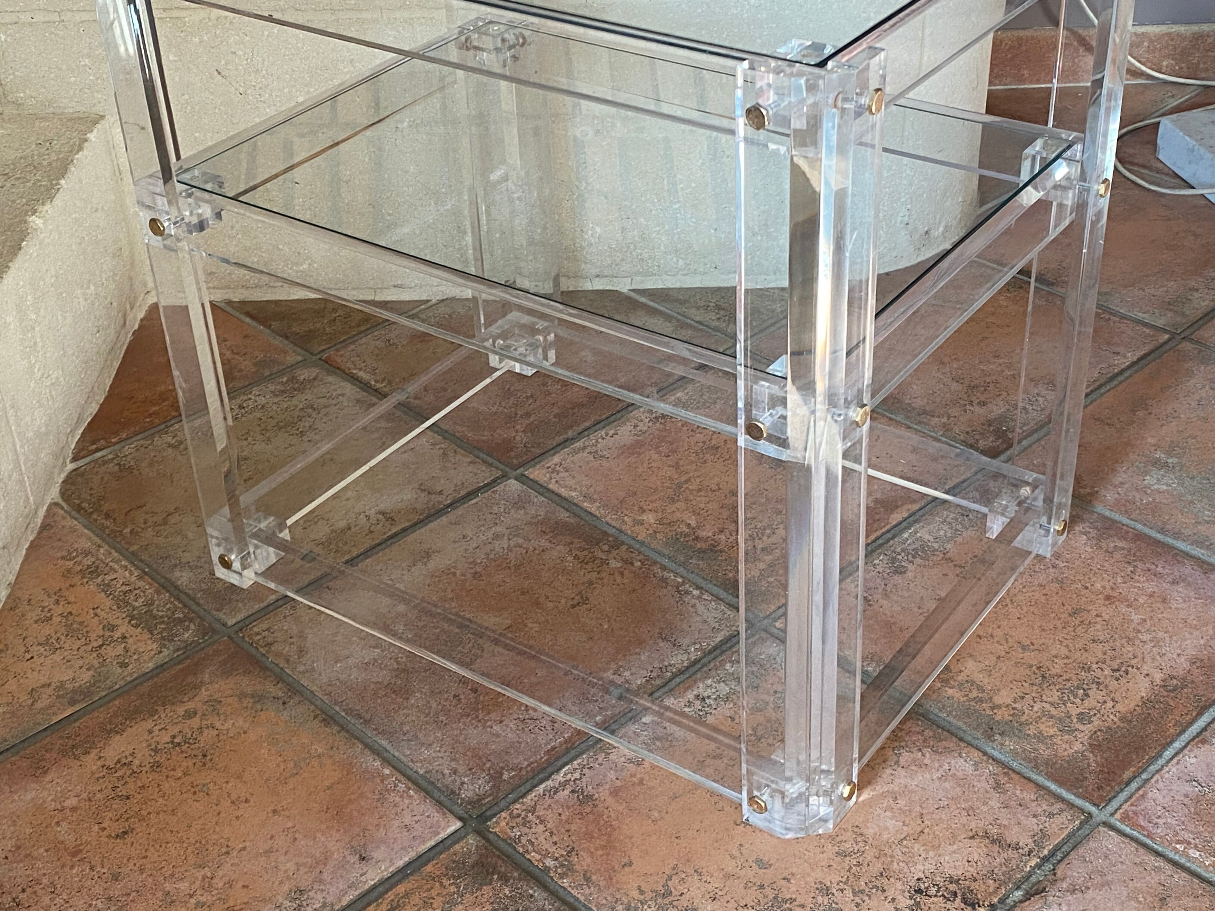 Coffee table Roche Bobois, 1970, plexiglass and glass