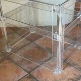 Coffee table Roche Bobois, 1970, plexiglass and glass