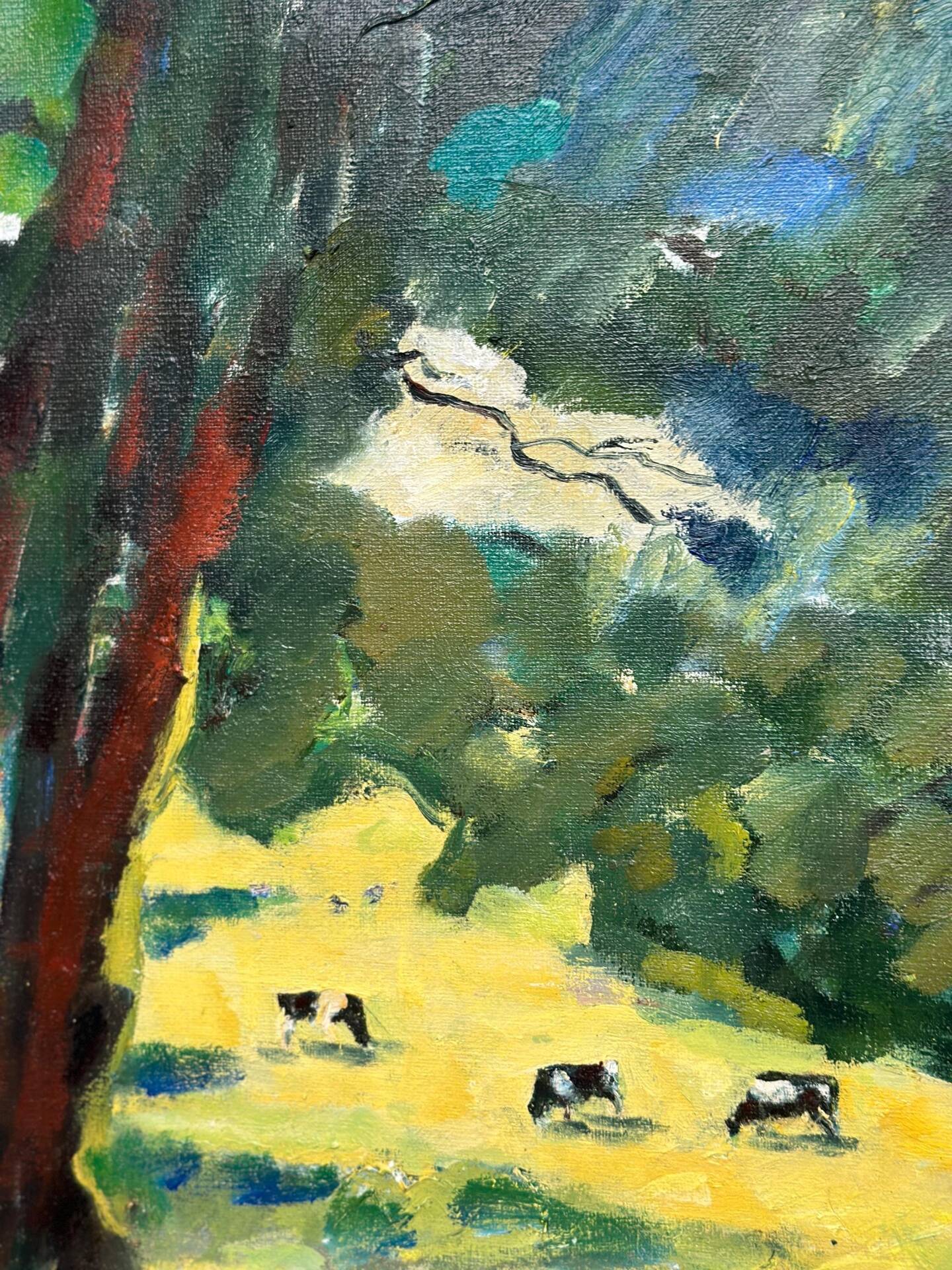 Swedish Oil on Canvas – “Gläntan, Båstad” by Maurice Moberg (1923–2014