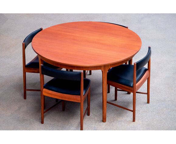 Set Table et 4 chaises encastrables scandinave vintage 1960 | Selency