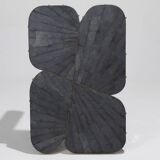 Slate and brass coffee table, 1990s