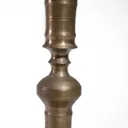 Large Spanish brass candlestick with low bell base – circa 1680-1730