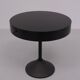 Porada Arredi Black Round side Table 1980s Italy