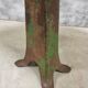 Antique oak dining table on cast iron base 93 x 123 cm