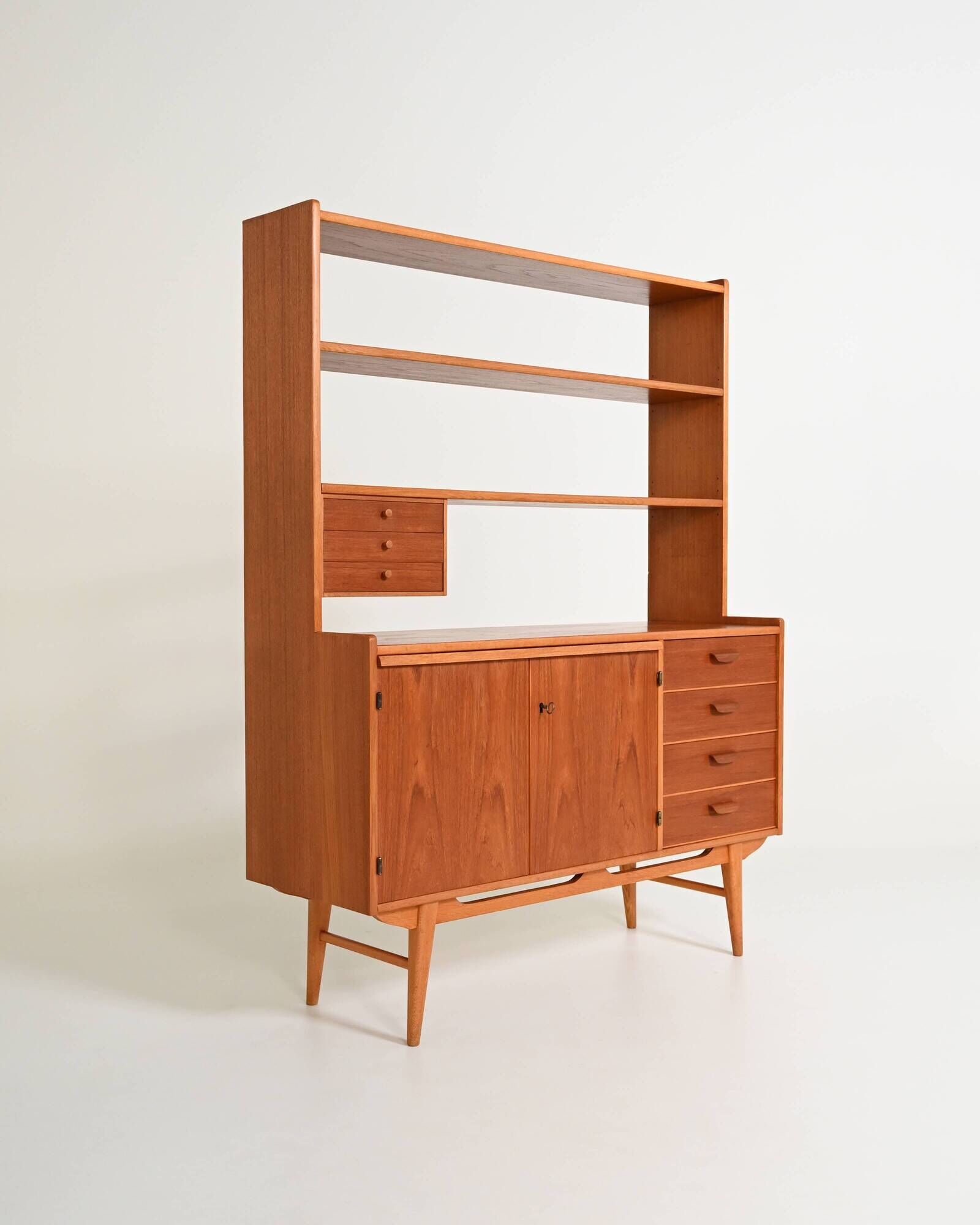 Scandinavian bookcase with cabinet, 1960s