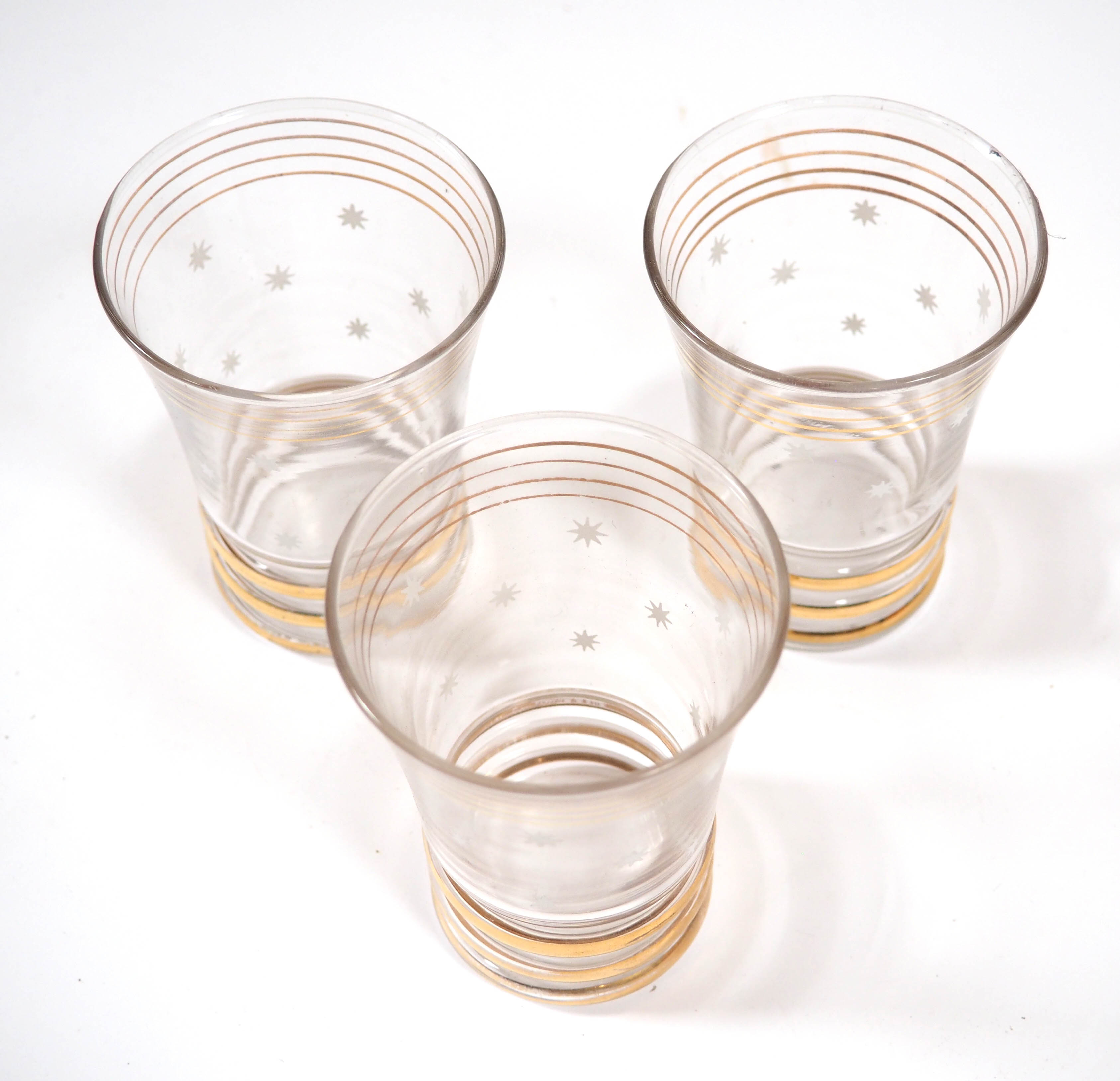 Lot of 3 old glasses