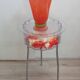 Large glass paste vase France 1960s