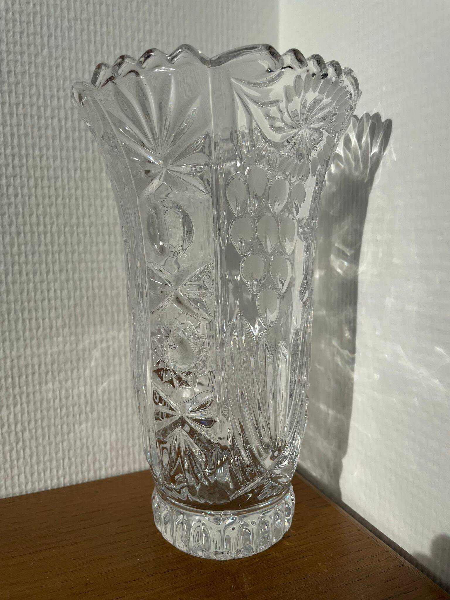 Cut crystal vase
