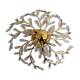 Flush mount Flower Design in crystal glass and gilded metal, 1980s, Germany