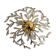 Flush mount Flower Design in crystal glass and gilded metal, 1980s, Germany