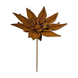 Iron flower on stem, garden decoration
