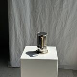 Small silver and gold Italian coffee maker Alpu-F Puppieni in stainless steel