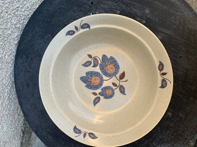 Hollow earthenware dish model sologne st Amand france vintage