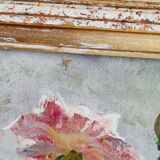 Oil on canvas bouquet of roses signed
