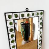 Ceramic and wrought iron mirror 1950