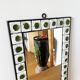 Ceramic and wrought iron mirror 1950