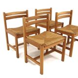 Set of 4 Scandinavian "Asserbro" chairs, Børge Mogensen, Sweden, 1960
