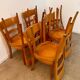Set of 9 vintage wooden bistro chairs designed by Horgen Glarus