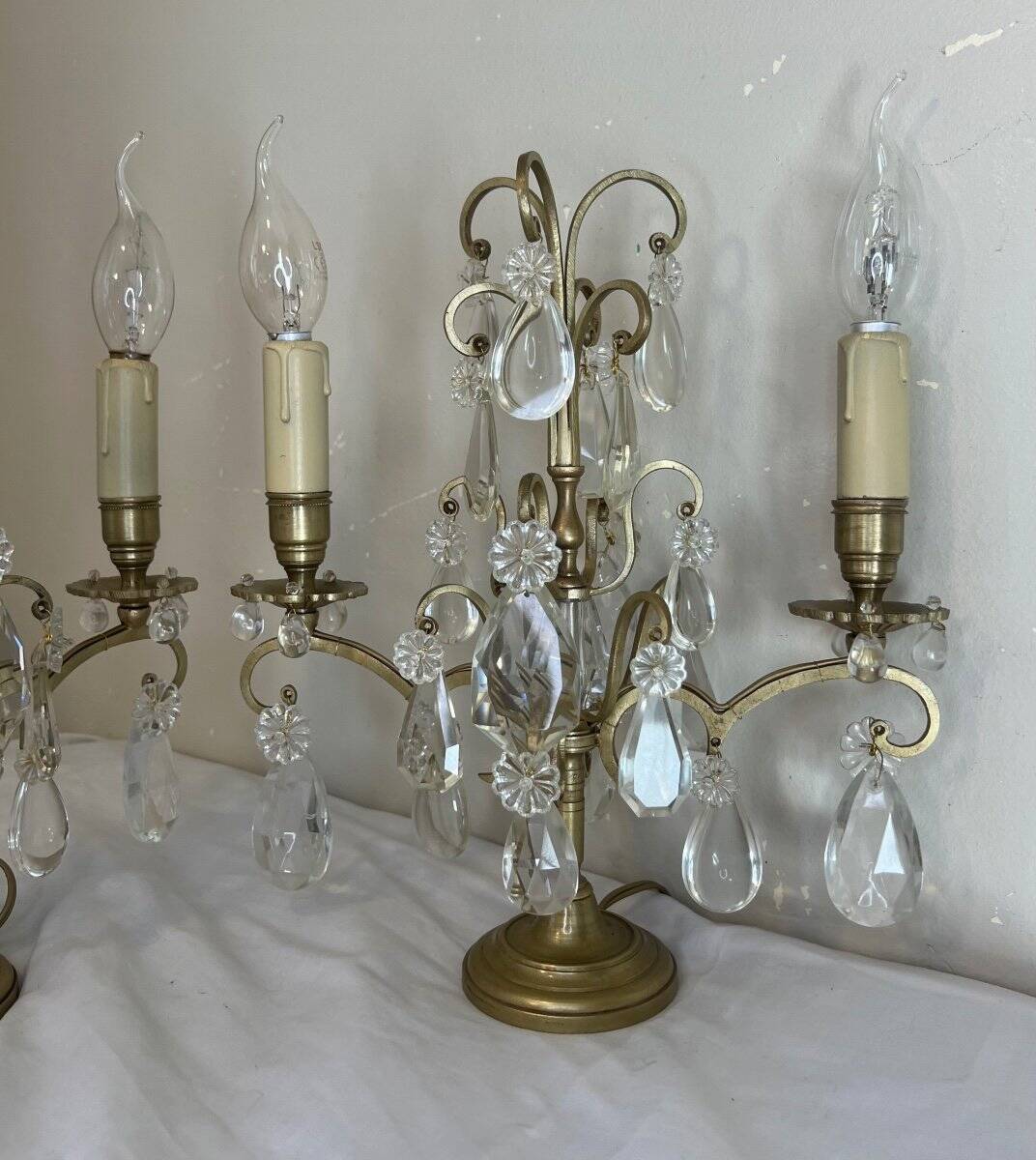 Pair of bronze candlesticks