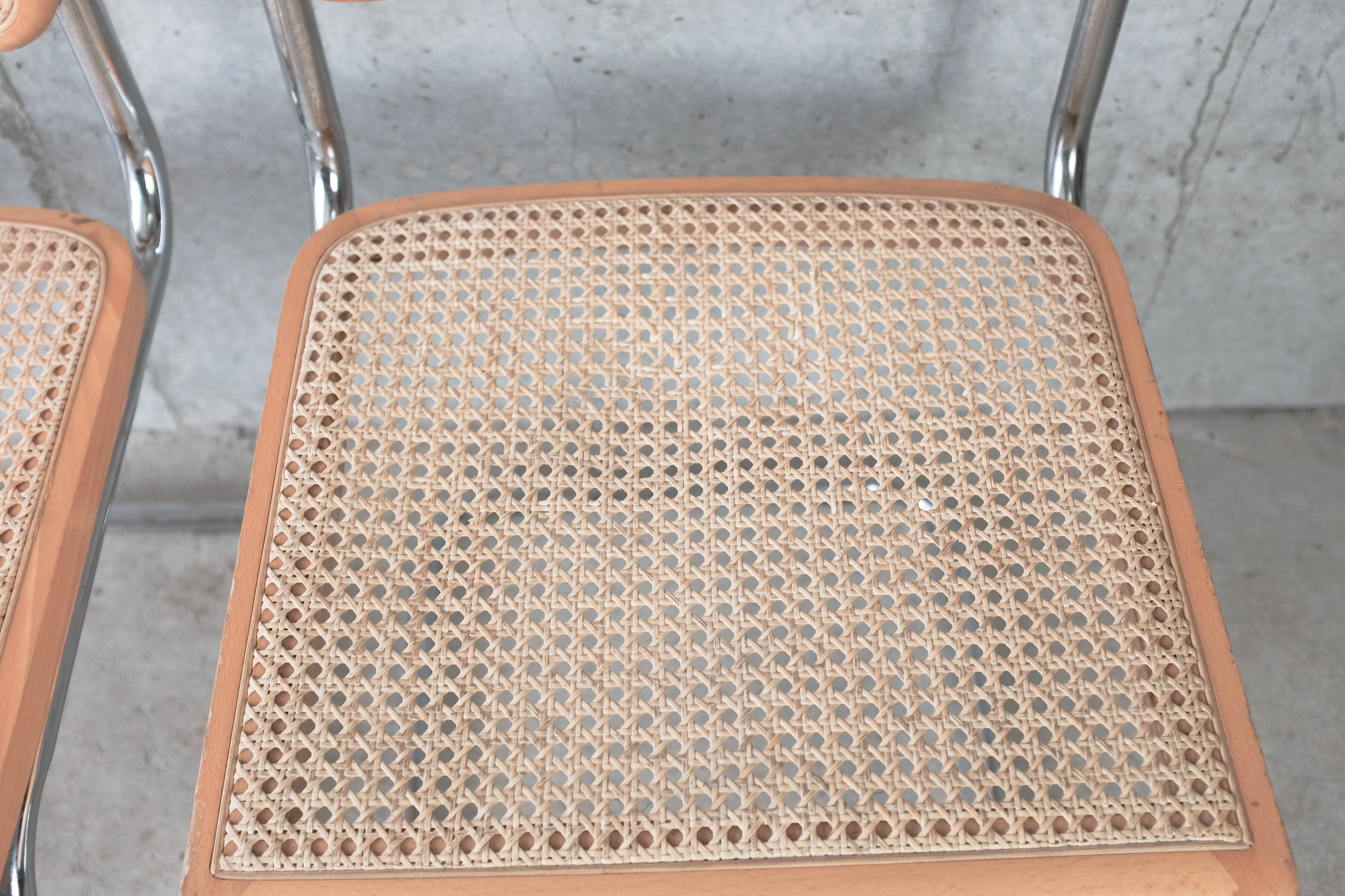 Set of 6 chairs Cesca B32 by Marcel Breuer