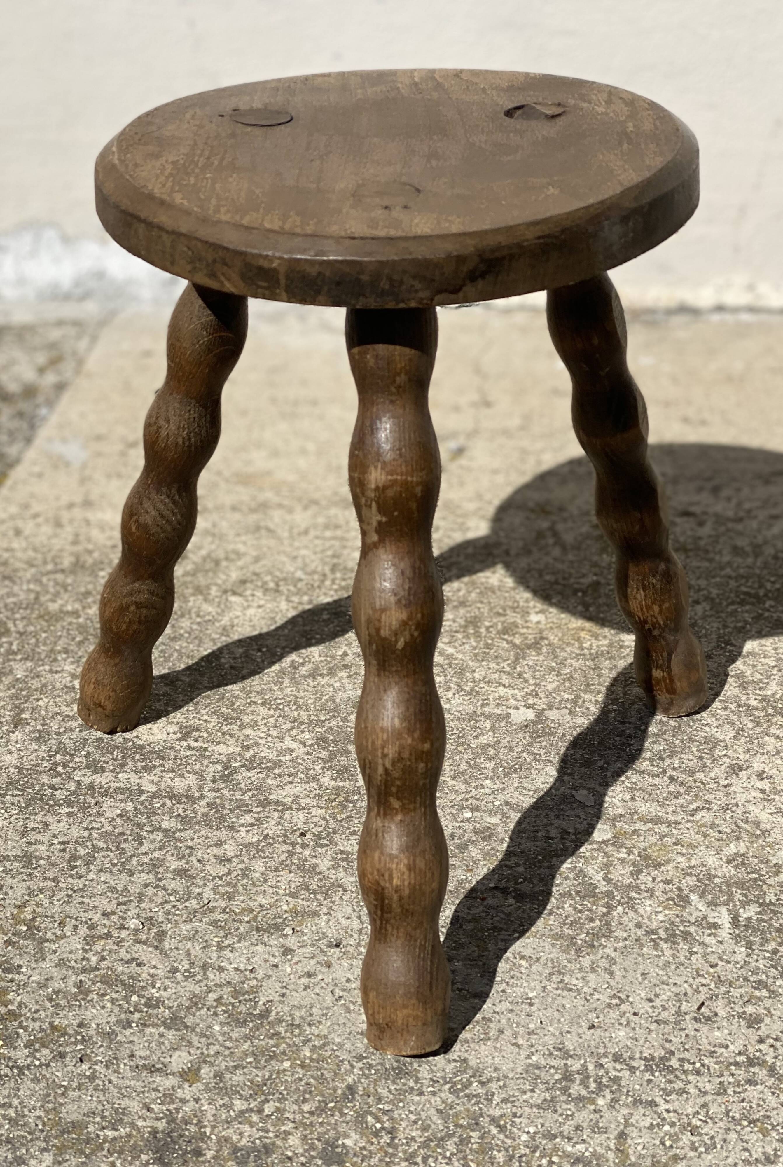 Vintage 1960s tripod stool