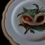 Flat plate heel porcelain of Paris monogram Ch. Pillivuyt XIXth