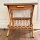 vintage rattan bedside table