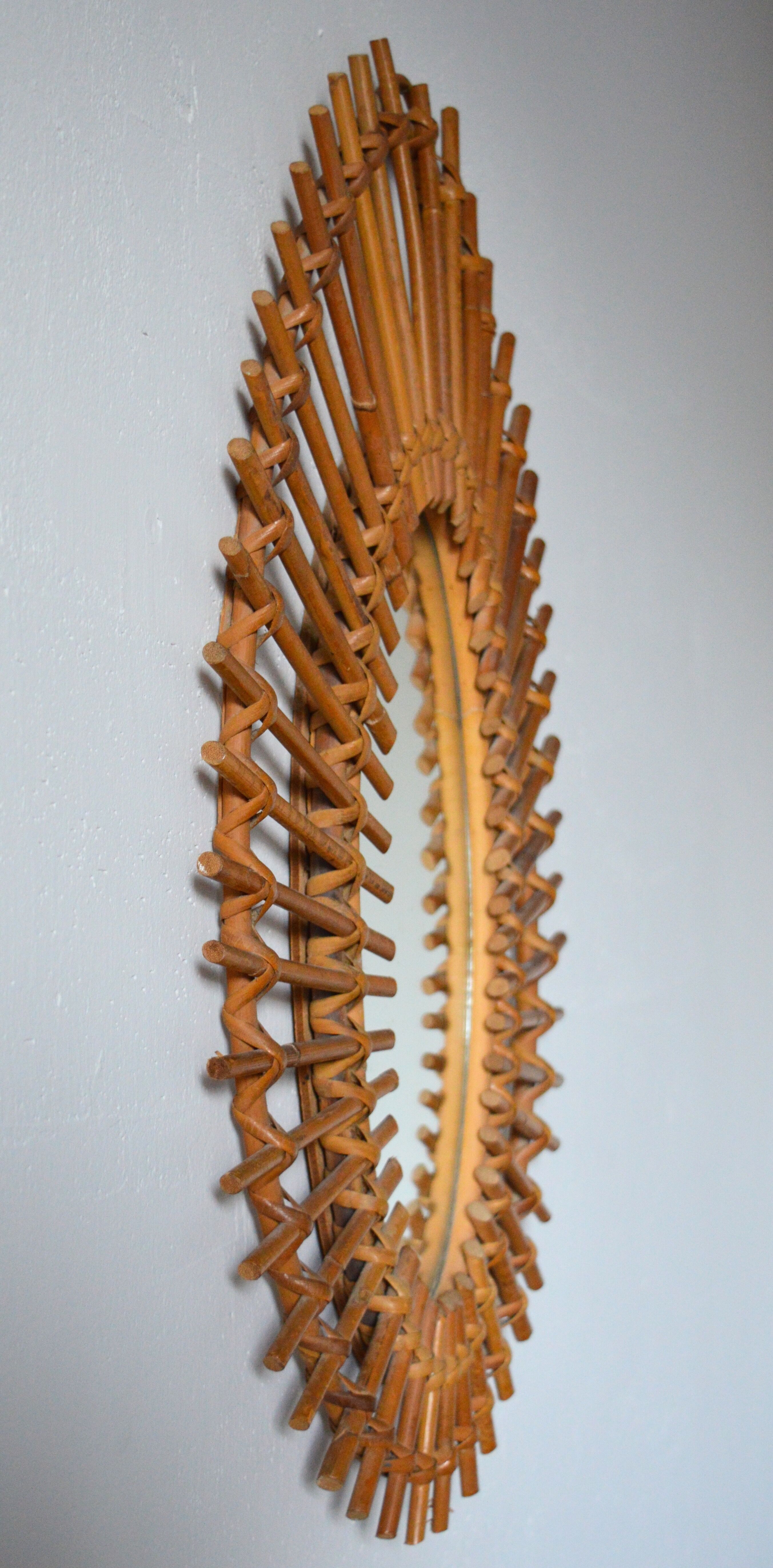 rattan mirror 42x60cm