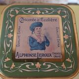 Antique metal box Chicory Leroux