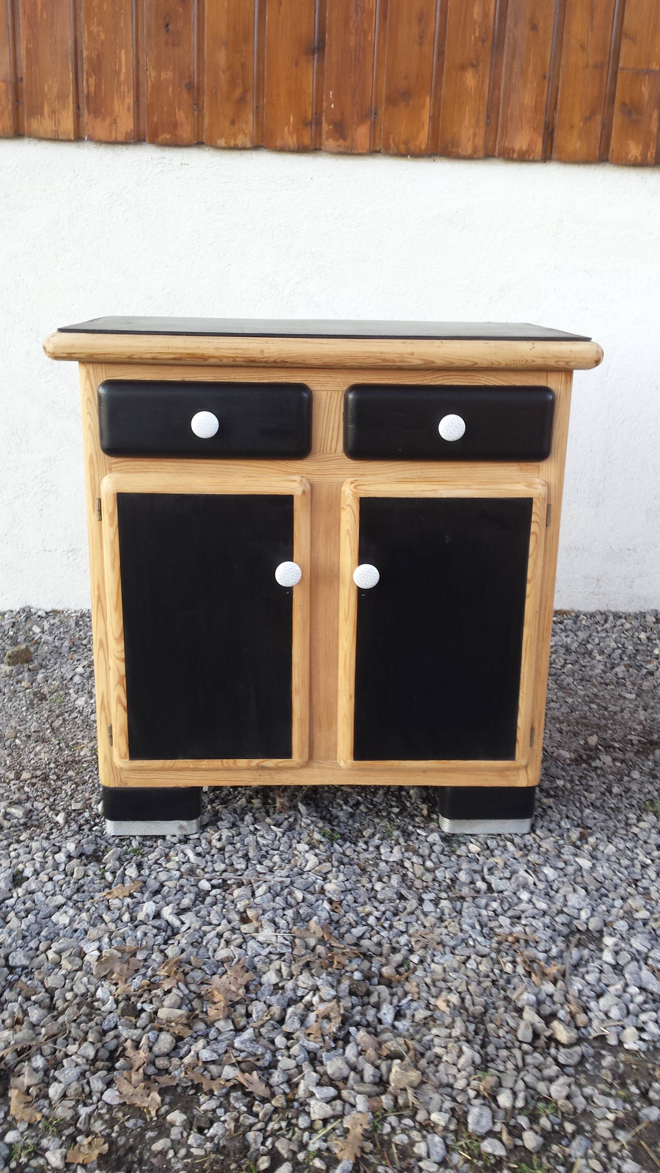 Black and wood mado buffet