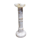 Column in bright alabaster 87 cm 3 fires