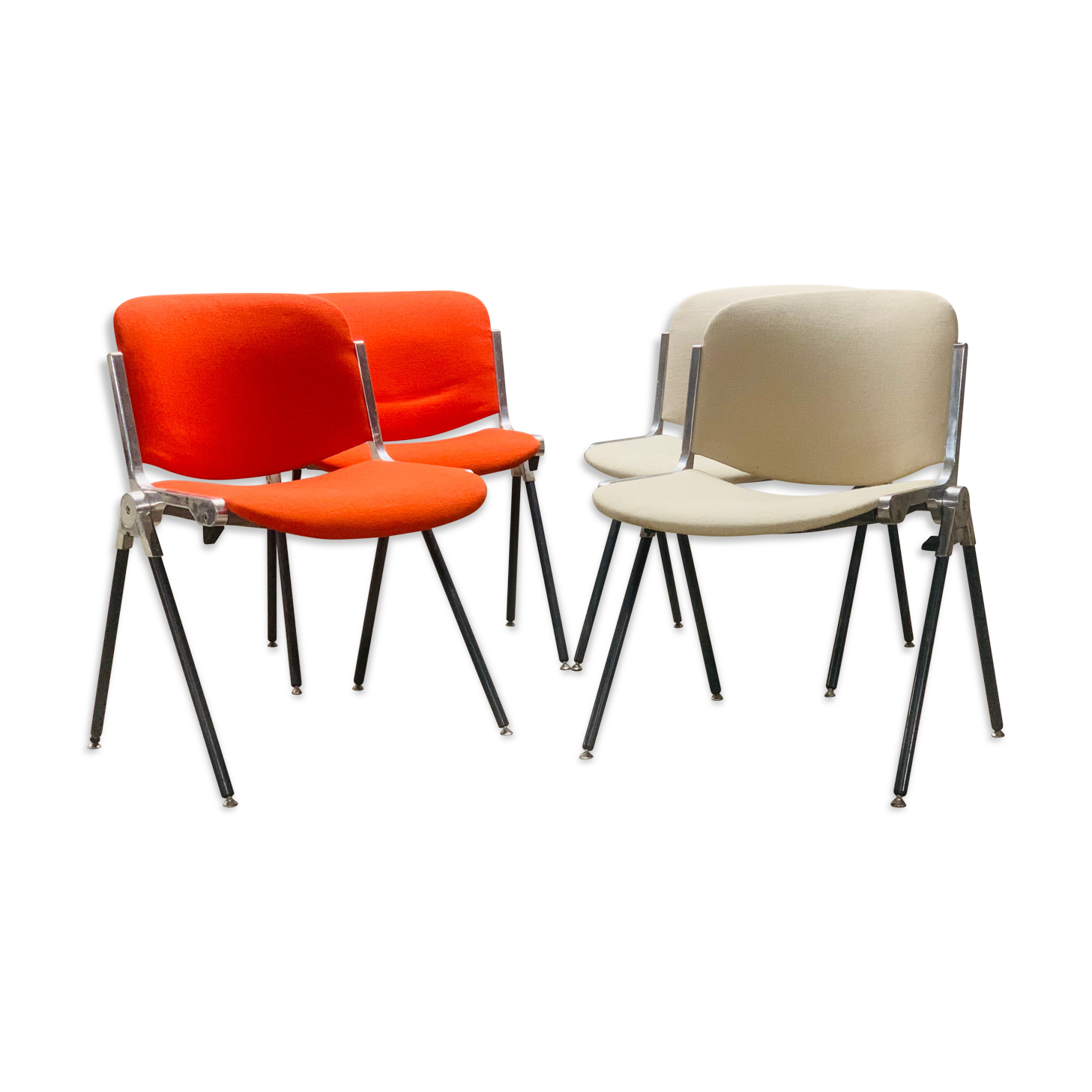 Set of 4 chairs by Giancarlo Piretti circa 1970