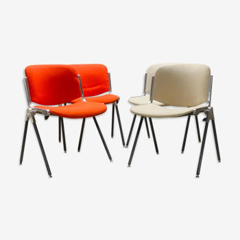 Set of 4 chairs by Giancarlo Piretti circa 1970