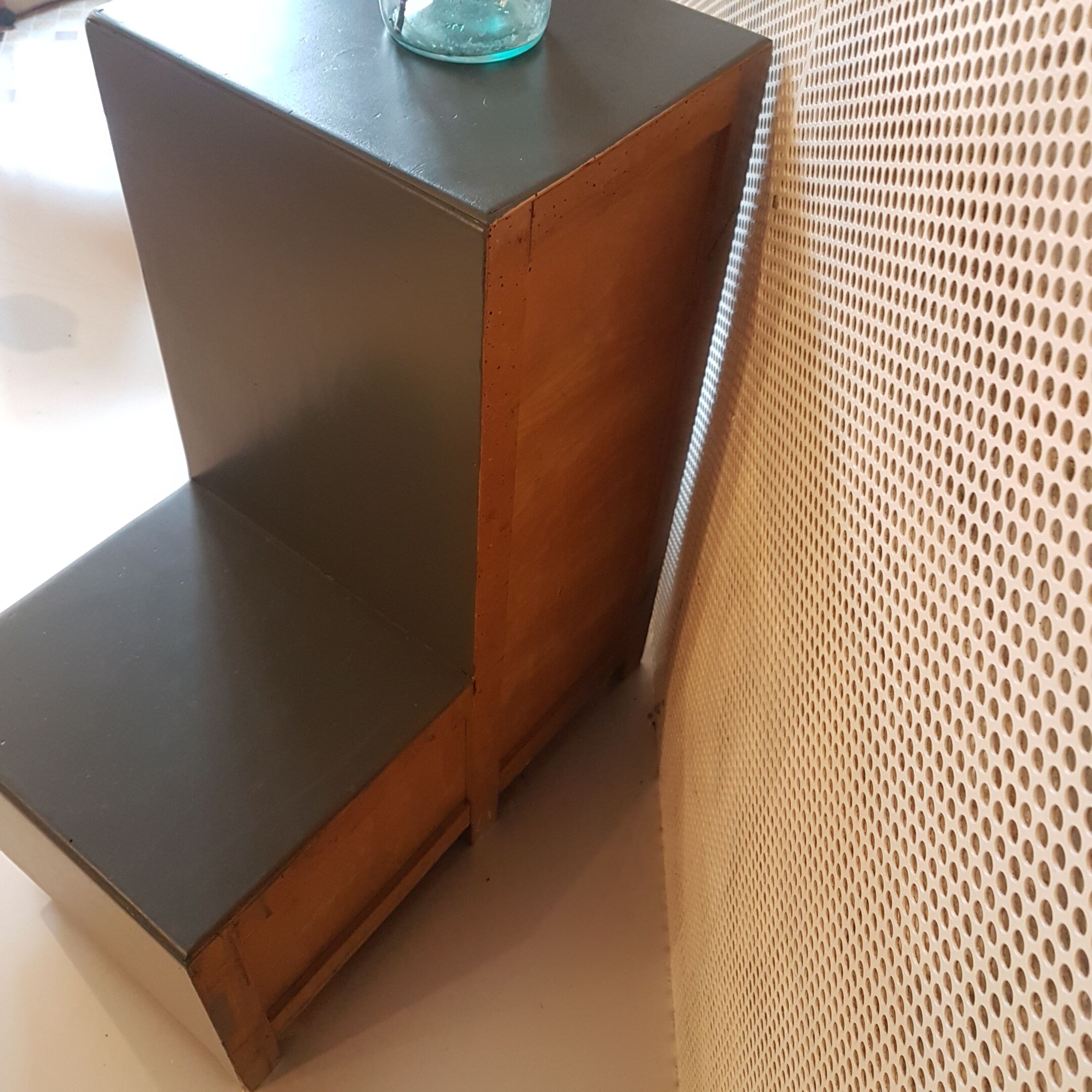 Gray asymmetrical wardrobe