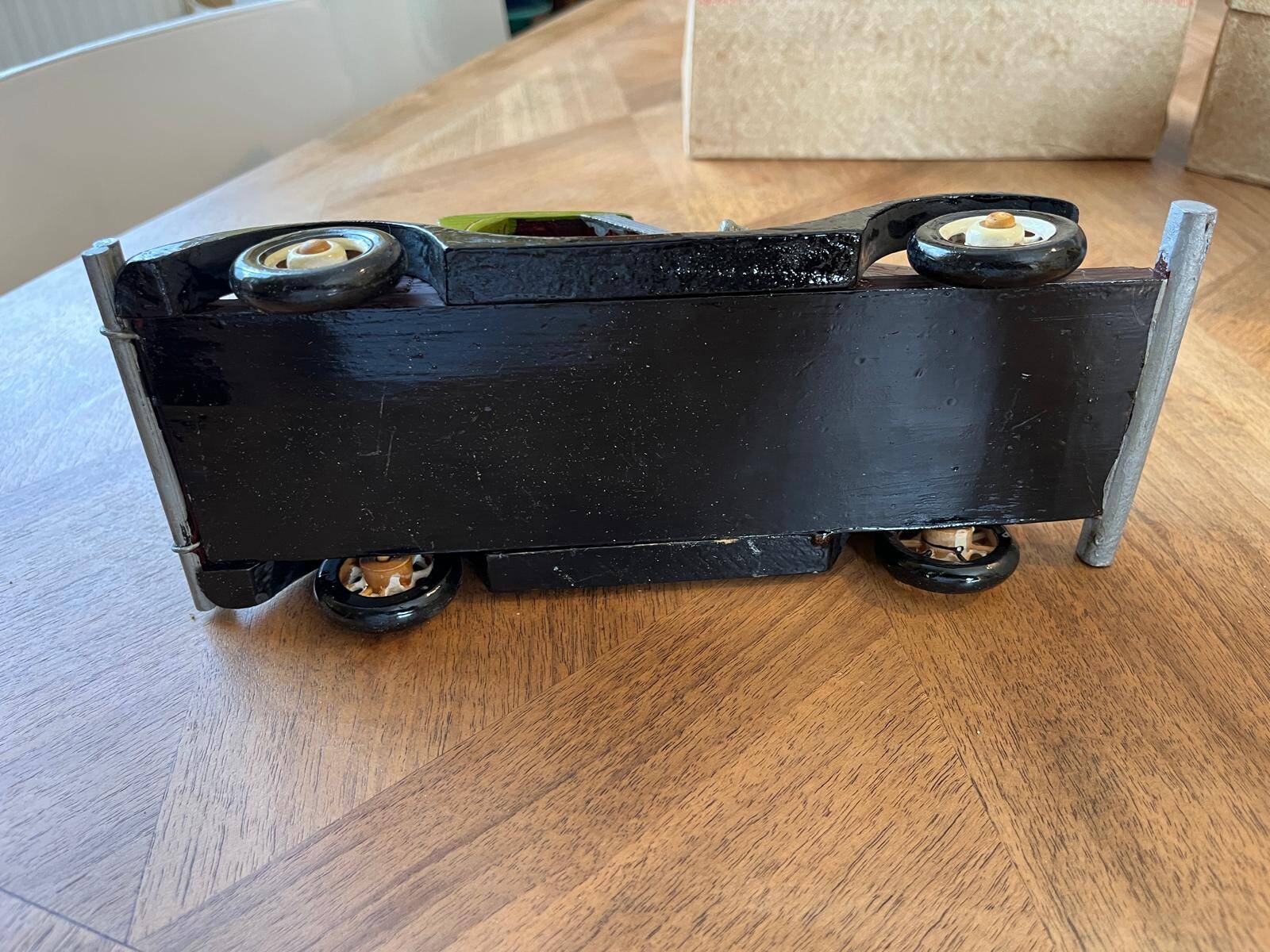 Set of 4 vintage wooden cars