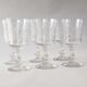 6 engraved antique wine glasses