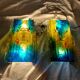 Pair of raak glass appliques, Willem Van Oyen, Chartres model