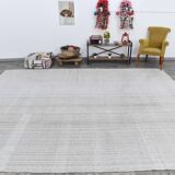 Handmade solid vintage rug 312x386cm