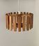 Vintage pine pendant light, Sweden 1970.