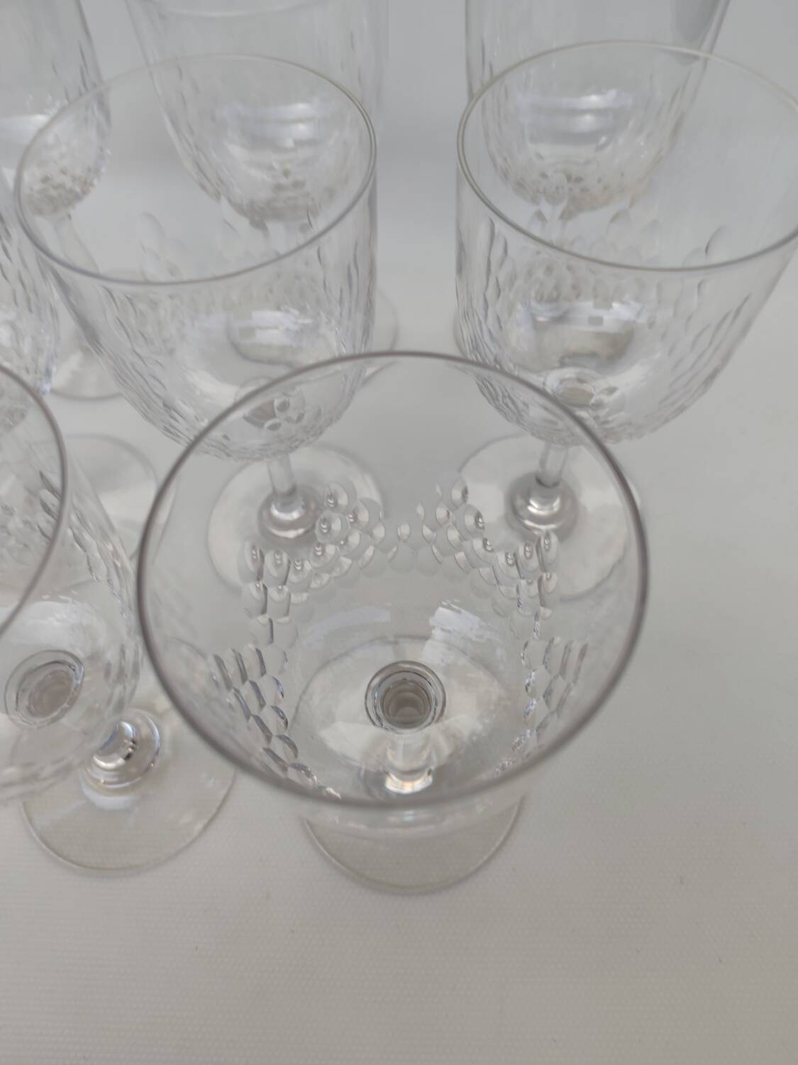8 large Baccarat crystal glasses, Richelieu model.