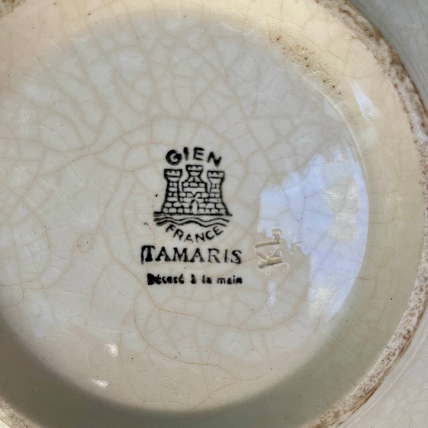 Gien faience salad bowl