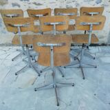Set of 8 school chairs/workshop/office